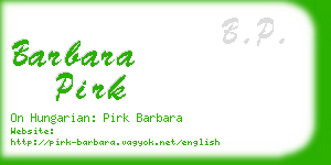 barbara pirk business card